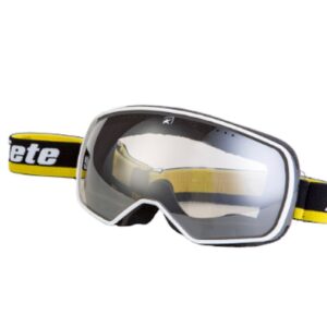 ARIETE GOGLE FEATHER CAFE RACER PASEK ŻÓŁTY/CZARNY SZYBKA LUSTRZANA LIGHT SENSITIVE