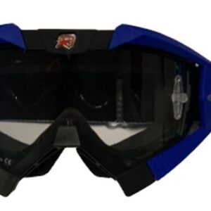 ARIETE GOGLE RIDING CROWS BASIC KOLOR CZARNY/GRANATOWY, SZYBKA ANTI FOG, ANTI SCRATCH, UV, ROLL-OFF READY, GĄBKA 2 WARSTWOWA