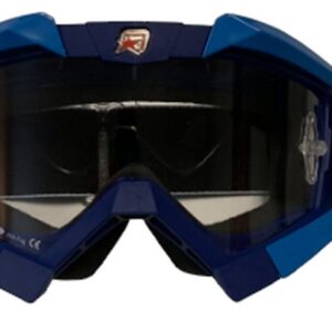 ARIETE GOGLE RIDING CROWS BASIC KOLOR GRANATOWY/NIEBIESKI/POMARAŃCZOWY, SZYBKA ANTI FOG, ANTI SCRATCH, UV, ROLL-OFF READY, GĄBKA 2 WARSTWOWA