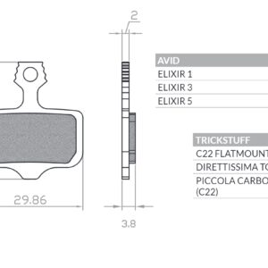 BRENTA BIKE KLOCKI HAMULCOWE ROWEROWE SINTER SPIEKANE METALICZNE MTB / SZOSA / ELEKTRYK PASUJE DO AVID ELIXIR 9 / 7 / 5 / 3 / 1 / CR / R, SRAM XX, XO,DB1,DB 3, DB 5, LEVELT, LEVEL TL (PROMOCJA)