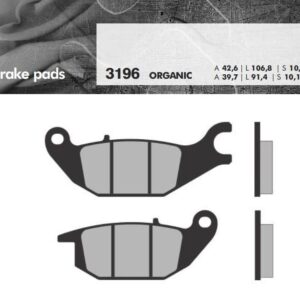 BRENTA KLOCKI HAMULCOWE KH343 HONDA MONKEY 125 '19-, CBR 125 04-10, XL 125 V VARADERO 01-11, YAMAHA YZF 150 14-, TRICITY 125 '14-, CF MOTO 125 PAPIO '17 TYŁ (ORGANIC)