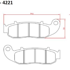 BRENTA KLOCKI HAMULCOWE KH664 FANTIC ENDURO/SUPER MOTARD 50/125/250 '13-, PRZÓD (FT 3221)