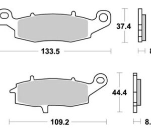 BRENTA KLOCKI HAMULCOWE KH231 (ORGANIC) PRAWY PRZÓD