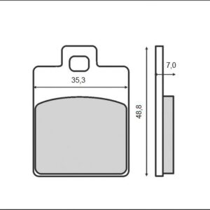 BRENTA KLOCKI HAMULCOWE KH260 (ORGANIC) SKUTERY PEUGEOT, PIGGIO, SYM, VESP (FT 3014)