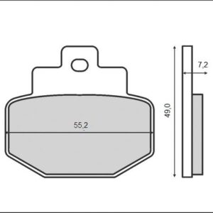 BRENTA KLOCKI HAMULCOWE KH321 (ORGANIC) GILERA.PIAGGIO/VESPA, TYŁ