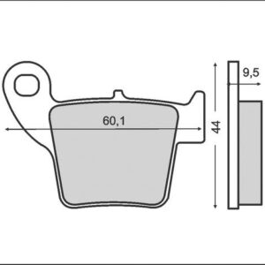 BRENTA KLOCKI HAMULCOWE KH346 (ORGANIC) HONDA CR/CRF`02-16, TYŁ