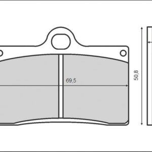 BRENTA KLOCKI HAMULCOWE KH095 (ORGANIC) BREMBO, PRZÓD