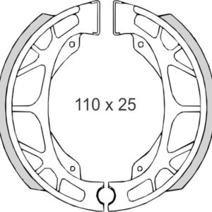 BRENTA SZCZĘKI HAMULCOWE DAELIM / HONDA / KYMCO / PEUGEOT / SYM (110x25mm) (FT 01200)
