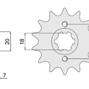 CHT WYPRZEDAŻ ZĘBATKA PRZEDNIA 329 13 HONDA MTX 125R, CA125 REBEL (JTF329.13) (329-13)
