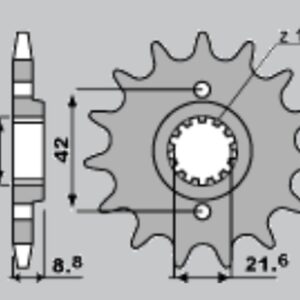 CHT WYPRZEDAŻ ZĘBATKA PRZEDNIA 523 14 KAWASAKI EL 250 88-04