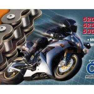 CZ ŁAŃCUCH NAPĘDOWY 520 DZO (108 OGNIW) O-RING BRONZE DO 750 CCM (STREET) (35,6 KN) + ZAKUWKA DRĄŻONA