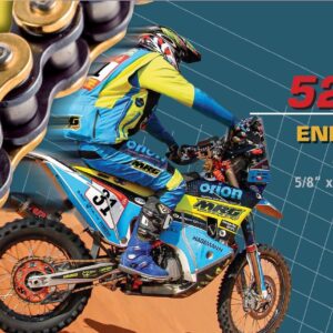 CZ 2025/12 ŁAŃCUCH NAPĘDOWY 520 NXR (118 OGNIW) ACTIVE RING (X-RING) ZŁOTY ENDURO RACING DO 600 CCM (WĄSKI 15,875 X 6,48MM) (35,1 KN) + ZAPINKA