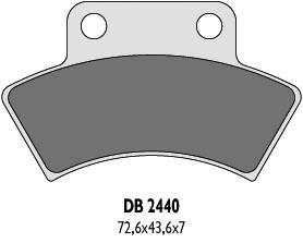 DELTA BRAKING KLOCKI HAMULCOWE KH232 QUADZILLA, POLARIS TYŁ - ZASTĘPUJĄ DB2440MX-D ORAZ DB2440QD-D