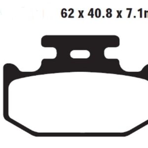 DELTA BRAKING KLOCKI HAMULCOWE KH497 HAMULEC POSTOJOWY / PARKING BRAKE YAMAHA YXC 700 VIKING '15-'22, YXM 700 WOLVERINE/VIKING '14-'22, YXR 700 RHINO '09-'13, YXZ 1000R '16-'22