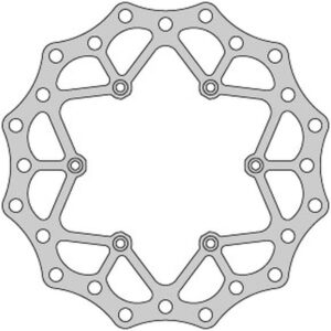 DELTA BRAKING TARCZA HAMULCOWA PRZÓD SUZUKI RM 125 '88-10, RM 250 '88-10, DRZ 250 '01-07, YAMAHA YZ 125 '01-16, YZ/YZF/WR 250 '01-16, WRF/YZF 426/450 '02-16, WAVE ULTRA LIGHT (250X118X3MM) (6X6,5MM) (NG675,NG276)