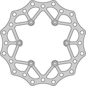 DELTA BRAKING TARCZA HAMULCOWA TYŁ YAMAHA YZ 125 '02-21, WRF 250 '02-21, WR 250 '02-07, YZ/YZF 250 '02-21, WRF/YZF '02-21, WAVE ULTRA LIGHT (245X115X4MM) (6X6,5MM) (NG789X)