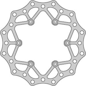 DELTA BRAKING TARCZA HAMULCOWA TYŁ YAMAHA YZ/WR 125 '98-01, YZ/WR 250 '98-'01, YZF/WRF 400/426 '99-01, WAVE ULTRA LIGHT (240X115X4MM) (6X6,5MM) (NG372X)