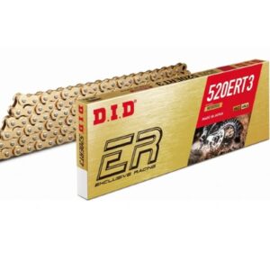 DID ŁAŃCUCH NAPĘDOWY 520ERT3GG-94 (94-OGNIW) BEZ O-RINGÓW ZŁOTY / ZŁOTY (OTWARTY + ZAPINKA) - ZASTĘPUJE 520ERT2