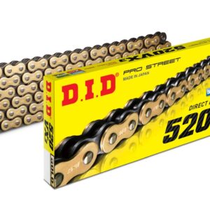 DID ŁAŃCUCH NAPĘDOWY 520VX3GB-106 (106 OGNIW) X-RING ZŁOTY (OTWARTY + ZAKUWKA)