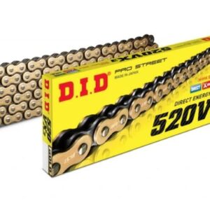 DID ŁAŃCUCH NAPĘDOWY 520VX3GB-128 (128 OGNIWA) X-RING ZŁOTY (OTWARTY + ZAPINKA)