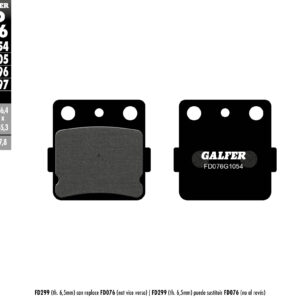 GALFER KLOCKI HAMULCOWE KH084 PÓŁMETALICZNE