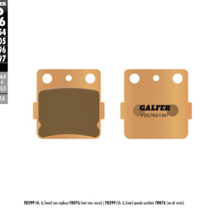 GALFER KLOCKI HAMULCOWE KH084 SPIEK METALICZNY (ZŁOTE) ATV