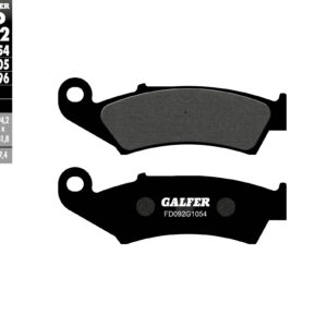GALFER KLOCKI HAMULCOWE KH125 PÓŁMETALICZNE