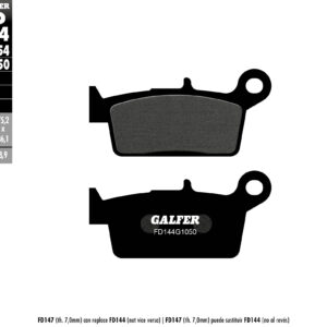 GALFER KLOCKI HAMULCOWE KH131 PÓŁMETALICZNE SCOOTER (GRUBOŚĆ 8,9MM)