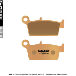 GALFER KLOCKI HAMULCOWE KH131 SPIEK METALICZNY (ZŁOTE) OFF ROAD