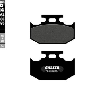 GALFER KLOCKI HAMULCOWE KH152 PÓŁMETALICZNE