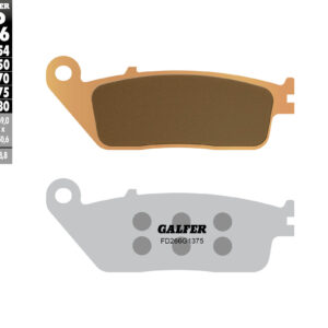 GALFER KLOCKI HAMULCOWE KH226 / KH142 SPIEK METALICZNY (ZŁOTE) SPORT