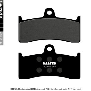 GALFER KLOCKI HAMULCOWE KH249 PÓŁMETALICZNE