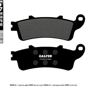 GALFER KLOCKI HAMULCOWE KH281 / KH261 PÓŁMETALICZNE