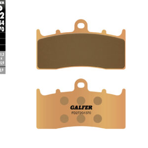 GALFER KLOCKI HAMULCOWE KH294 / KH613 SPIEK METALICZNY (ZŁOTE) STREET