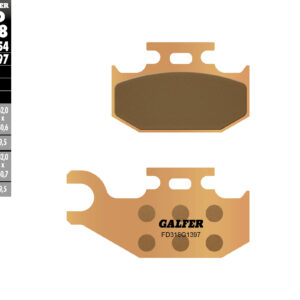GALFER KLOCKI HAMULCOWE KH317/414 SPIEK METALICZNY (ZŁOTE) ATV BOMBARDIER , CAN-AM, SUZUKI