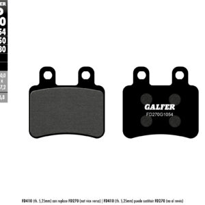 GALFER KLOCKI HAMULCOWE KH350 PÓŁMETALICZNE