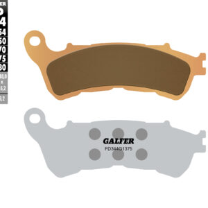 GALFER KLOCKI HAMULCOWE KH388 SPIEK METALICZNY (ZŁOTE) SPORT, PRZÓD HONDA CBF/CB/DN-01/GL 1800/NC 700/XL 1000V/XL 700V/VFR 800, 1200/VT 1300/ST 1300 '08-