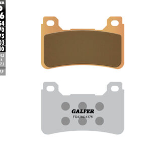 GALFER KLOCKI HAMULCOWE KH390 SPIEK METALICZNY (ZŁOTE) SPORT PRZÓD (HONDA CBR 600RR '05-'16, CBR 1000RR '04-16, VFR 800F '14-18, VFR 800X '15-17, CB 1000/1100)