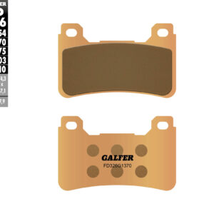 GALFER KLOCKI HAMULCOWE KH390 SPIEK METALICZNY (ZŁOTE) STREET PRZÓD (HONDA CBR 600RR '05-'16, CBR 1000RR '04-16, VFR 800F '14-18, VFR 800X '15-17, CB 1000/1100)