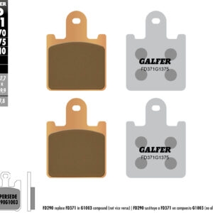 GALFER KLOCKI HAMULCOWE KH417/4 SPIEK METALICZNY (ZŁOTE) SPORT