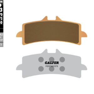 GALFER KLOCKI HAMULCOWE KH447 SPIEK METALICZNY (ZŁOTE) SINTER SPORT, PRZÓD (BREMBO)