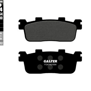GALFER KLOCKI HAMULCOWE KH607 PÓŁMETALICZNE