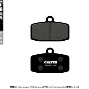 GALFER KLOCKI HAMULCOWE KH612 PÓŁMETALICZNE (GRUBOŚĆ 7,3MM)