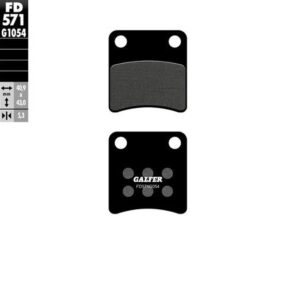 GALFER KLOCKI HAMULCOWE KH257/2 PÓŁMETALICZNE (PARKING BRAKE)