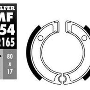 GALFER SZCZĘKI HAMULCOWE PRZÓD/TYŁ YAMAHA PW 50 '80- (80X17MM) (Y501)