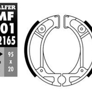 GALFER SZCZĘKI HAMULCOWE TYŁ HONDA CRF 70/80/100F '04-, DIO 50 '91-'93, NE 50 VISION '85-, KYMCO FEVER ZX 50 '97-, SA 75/80 VISION '89-,