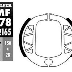 GALFER SZCZĘKI HAMULCOWE TYŁ YAMAHA BWS 125 '10-, CYGNUS 125X '03-, CYGNUS 150 '07-,