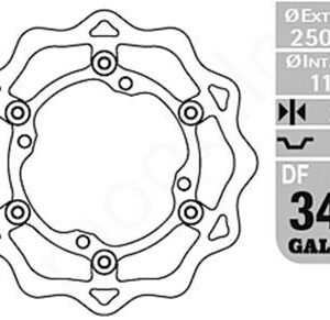 GALFER TARCZA HAMULCOWA PŁYWAJĄCA 250MM SUZUKI RMZ 250 '07- ,RMZ 450 '05-