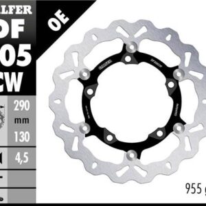 GALFER TARCZA HAMULCOWA PŁYWAJĄCA PRZÓD 290MM KAWASAKI NINJA 125 19- , NINJA 300R (ABS) 13-, VERSIS X 300 17-, Z125/250/300 15- , (290X130X4,5MM)