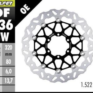 GALFER TARCZA HAMULCOWA PRZÓD BMW M 1000R '23-; M 1000RR '21-; M 1000XR '24-; S 1000R '21- ; S 1000RR '19-; S 1000XR '20- (WAVE FLOATING) (320X80X5MM)